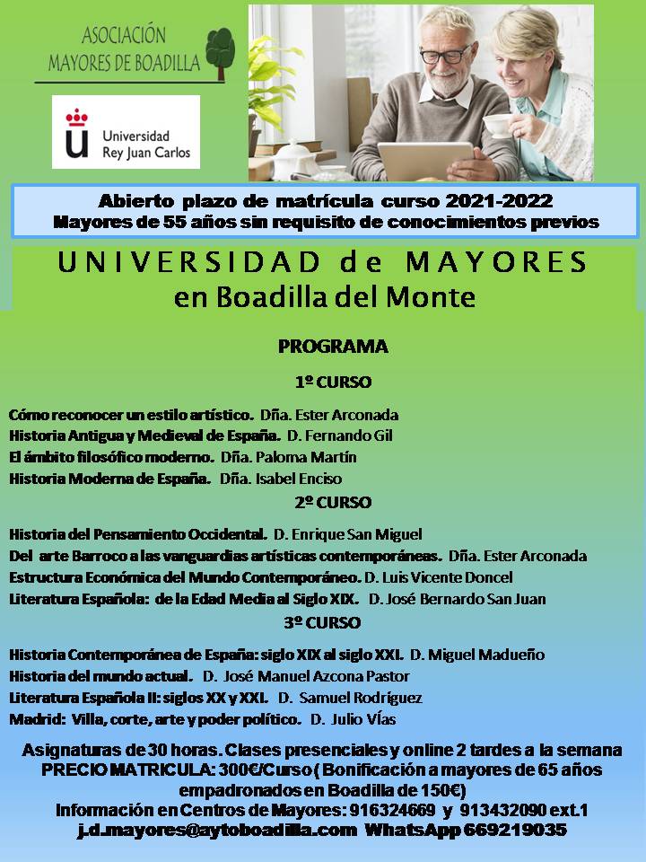 UNIVERSIDAD DE MAYORES EN BOADILLA